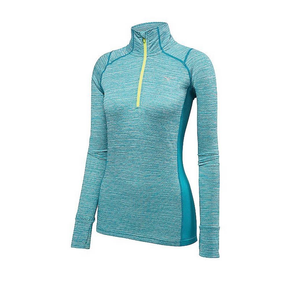 Maglie Running Mizuno Alpha Half Cerniera Donna - Blu - 04972-GVAX